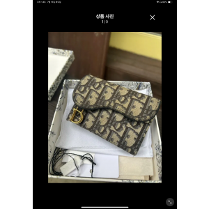 디올 오블리크 새들 지갑